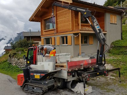 Lindner mit Kran, Lauchernalp